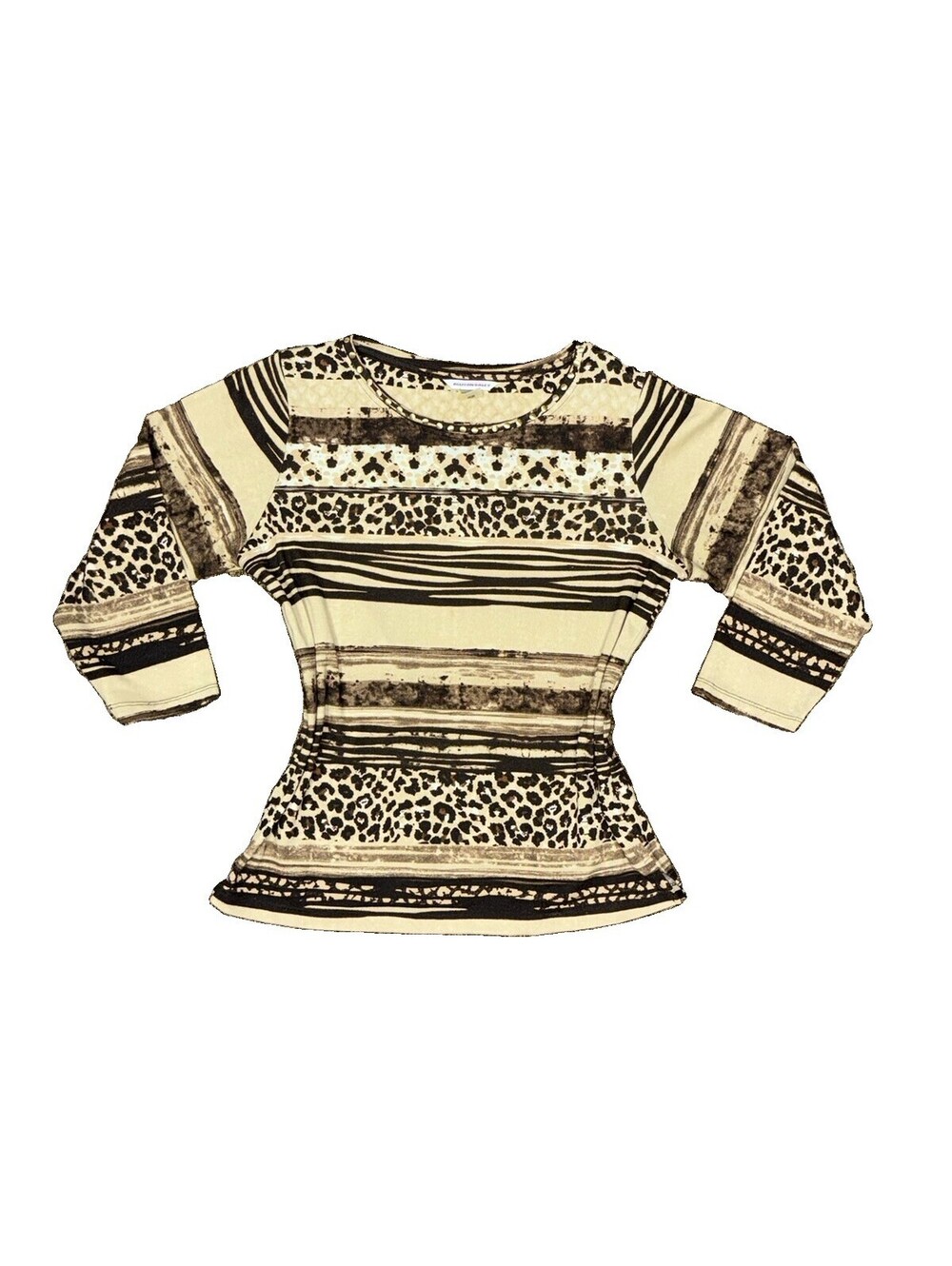 Vintage Y2K Allison Daley Mixed Animal Print Studded Top